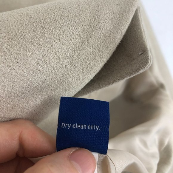 Apt. 9 Women's Size X-Large Beige Faux Suede Long Sleeve Asymmetrical Zip Jacket - Picture 10 of 11